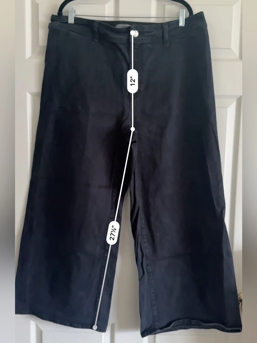 High-Rise Wide Ankle Jeans in Faded Black | Universal Thread, Size 17